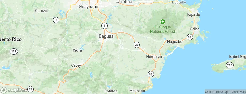 San Lorenzo, Puerto Rico Map