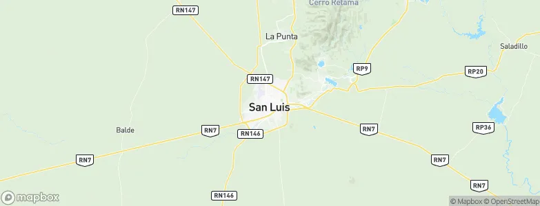 San Luis, Argentina Map