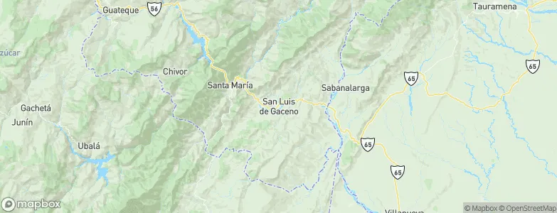San Luis de Gaceno, Colombia Map