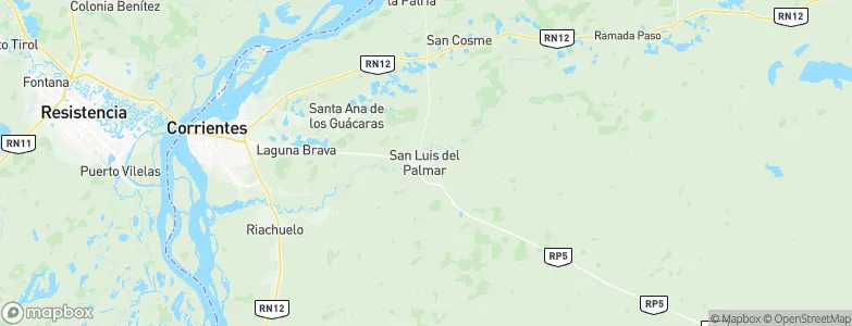 San Luis del Palmar, Argentina Map