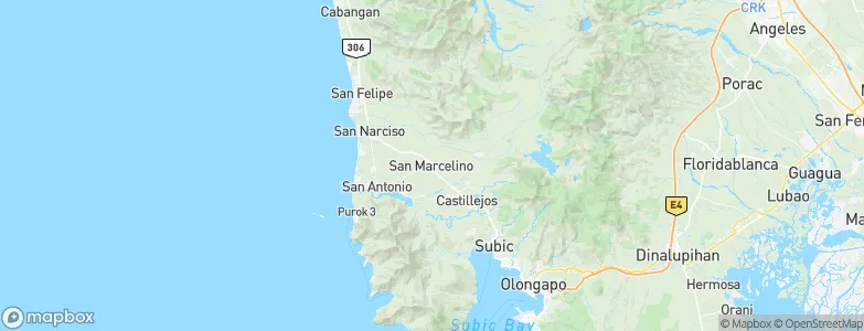 San Marcelino, Philippines Map
