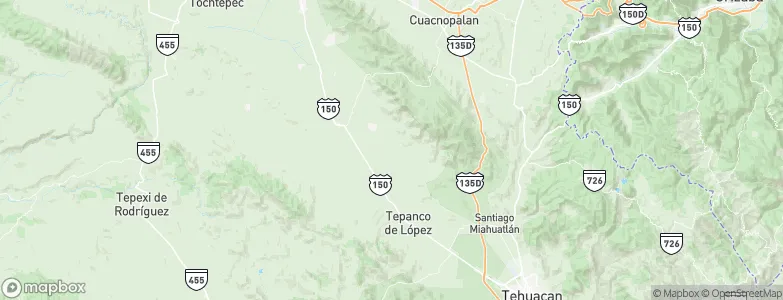 San Marcos Tlacoyalco, Mexico Map