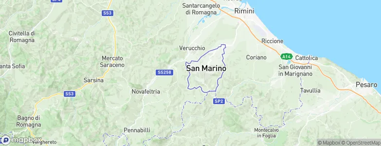 San Marino, San Marino Map