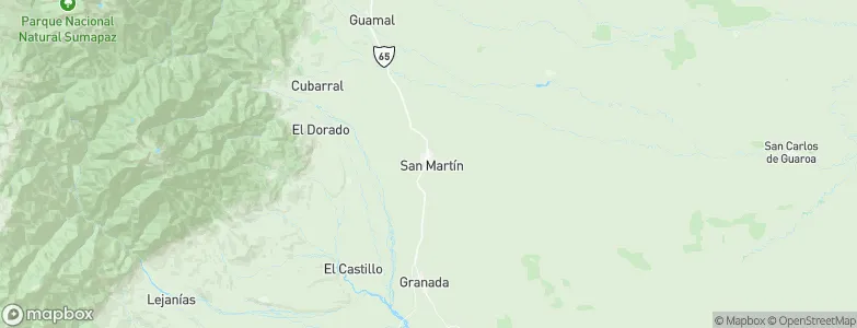 San Martín, Colombia Map