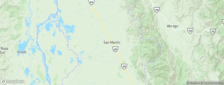 San Martín, Colombia Map