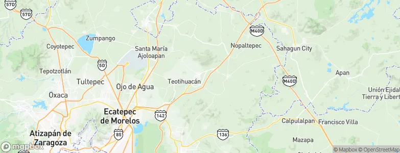 San Martín de las Pirámides, Mexico Map