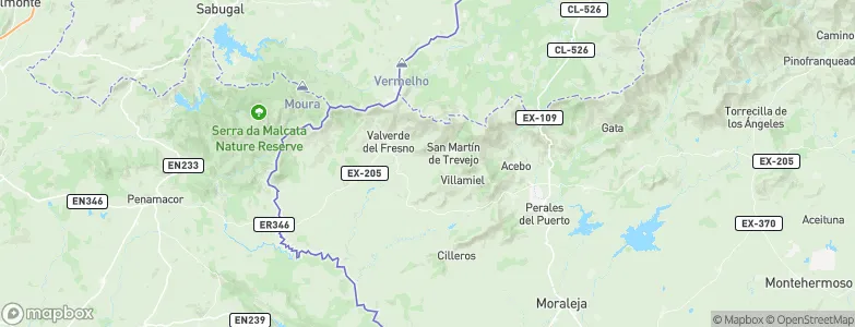 San Martín de Trevejo, Spain Map