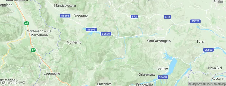 San Martino d'Agri, Italy Map