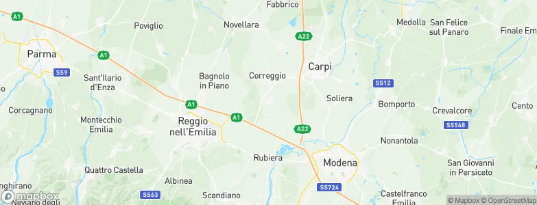 San Martino in Rio, Italy Map