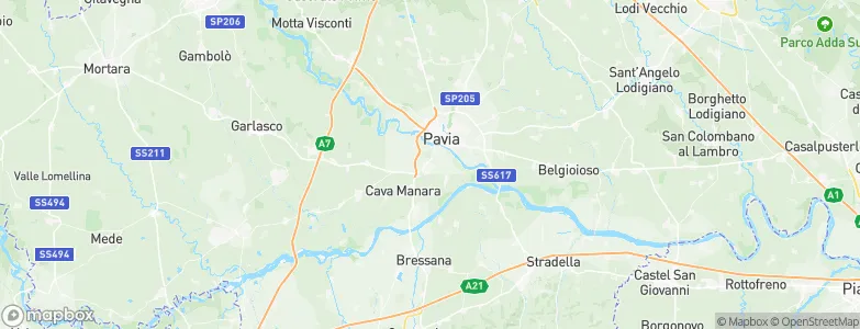 San Martino Siccomario, Italy Map