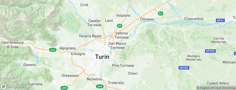 San Mauro Torinese, Italy Map