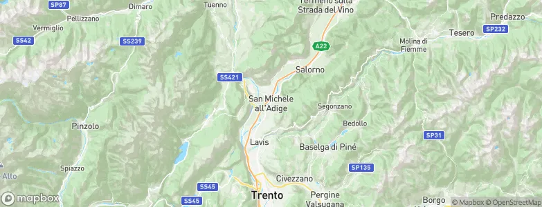 San Michele all'Adige, Italy Map