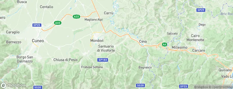 San Michele Mondovì, Italy Map