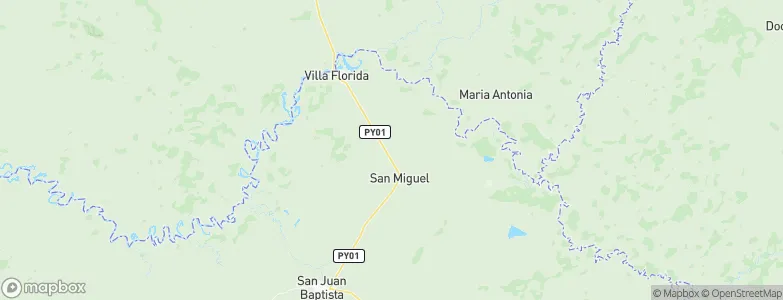 San Miguel, Paraguay Map