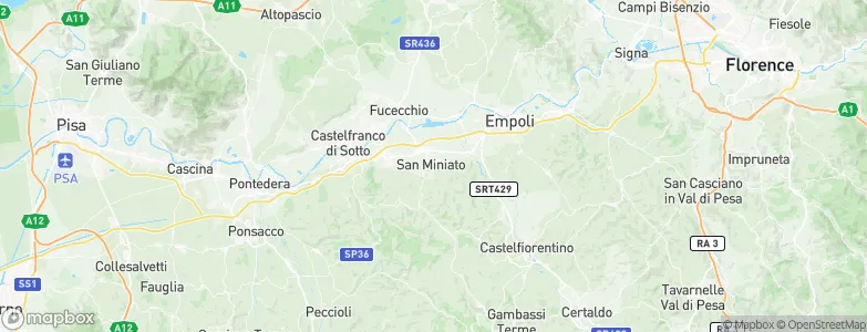 San Miniato, Italy Map