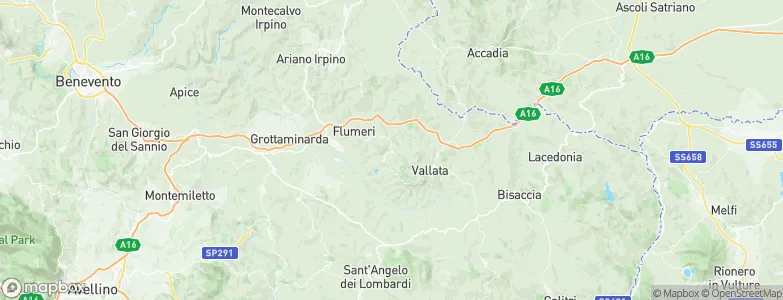 San Nicola Baronia, Italy Map