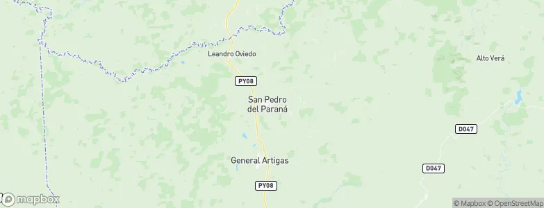 San Pedro del Paraná, Paraguay Map