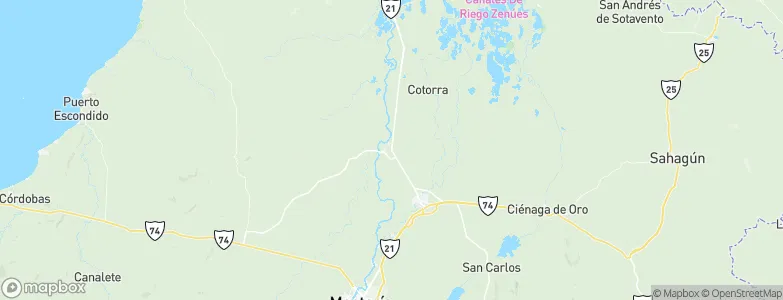 San Pelayo, Colombia Map