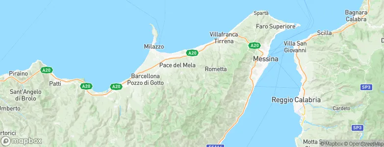 San Pier Niceto, Italy Map