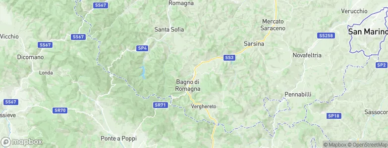 San Piero in Bagno, Italy Map