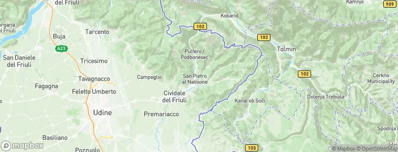 San Pietro al Natisone, Italy Map