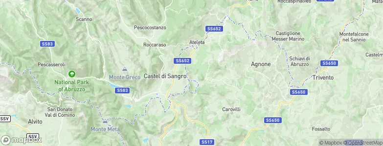 San Pietro Avellana, Italy Map