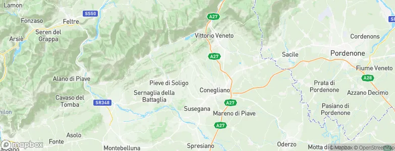 San Pietro di Feletto, Italy Map