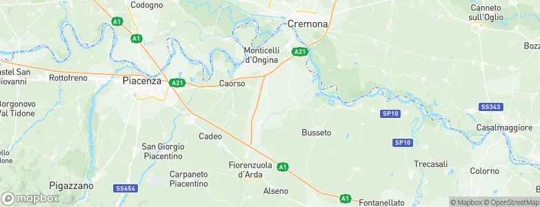San Pietro in Cerro, Italy Map
