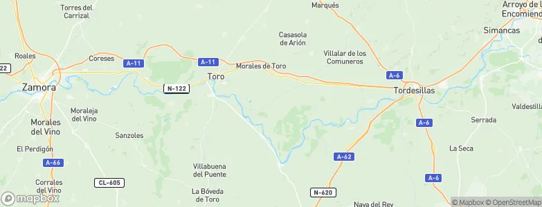 San Román de Hornija, Spain Map