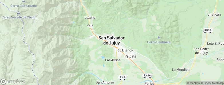 San Salvador de Jujuy, Argentina Map