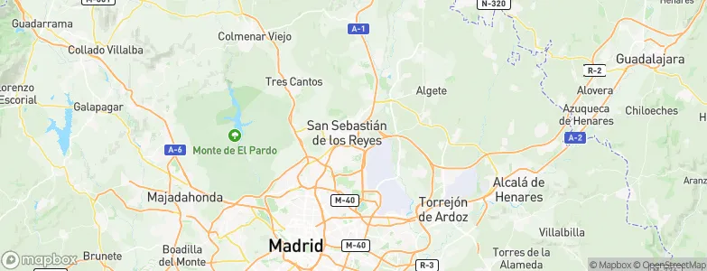 San Sebastián de los Reyes, Spain Map