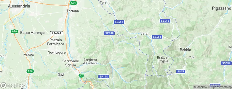 San Sebastiano Curone, Italy Map