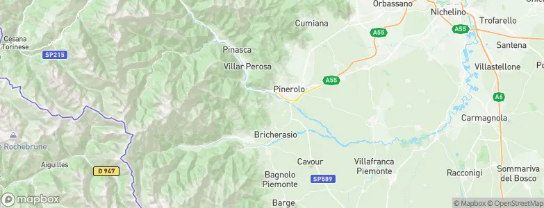 San Secondo di Pinerolo, Italy Map