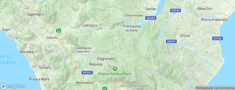 San Severino Lucano, Italy Map
