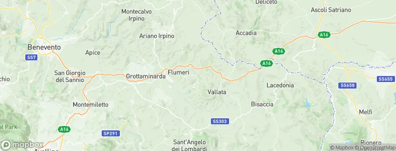 San Sossio Baronia, Italy Map
