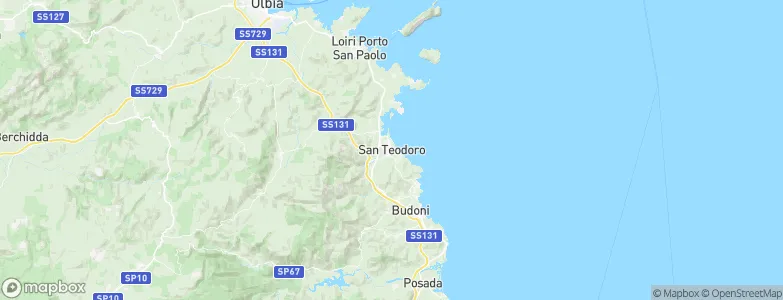 San Teodoro, Italy Map