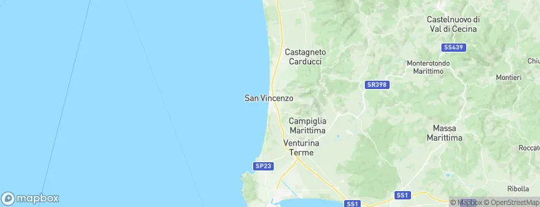 San Vincenzo, Italy Map