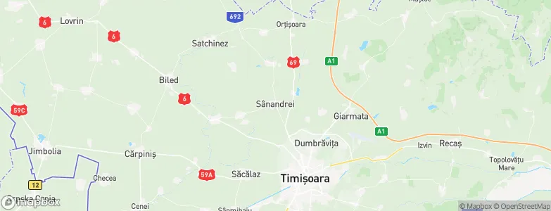 Sânandrei, Romania Map