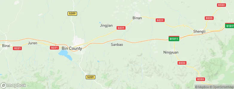 Sanbao, China Map