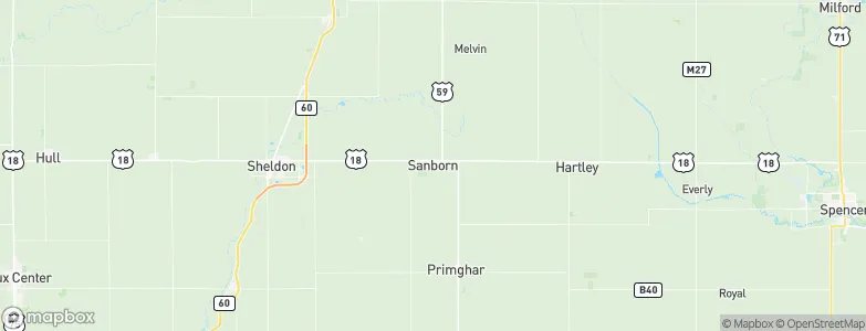 Sanborn, United States Map