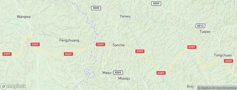 Sancha, China Map