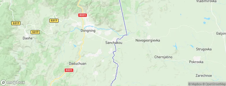 Sanchakou Chaoxianzu, China Map