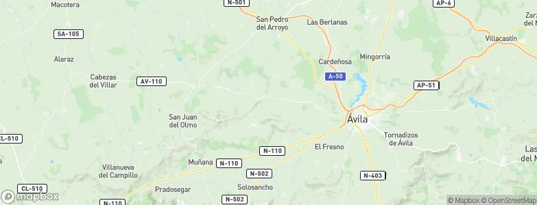 Sanchorreja, Spain Map