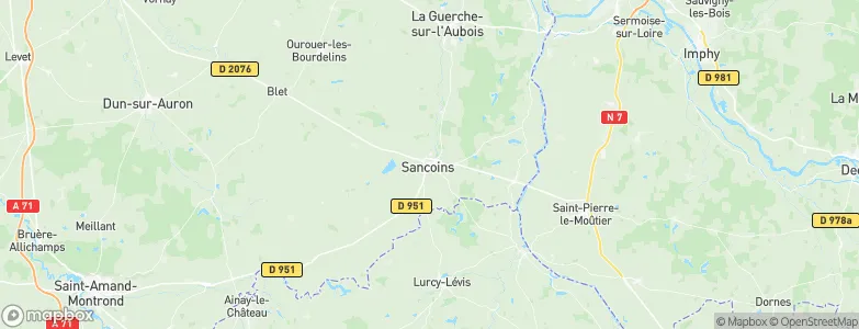 Sancoins, France Map