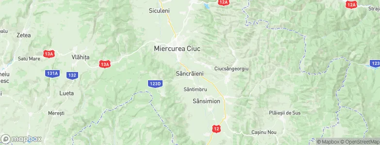 Sâncrăieni, Romania Map