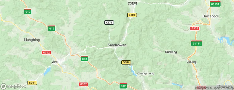 Sandaowan, China Map