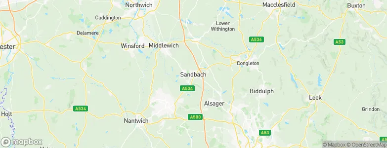 Sandbach, United Kingdom Map