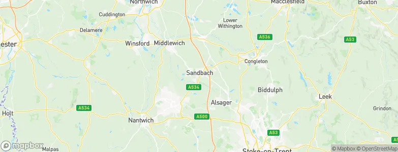 Sandbach, United Kingdom Map