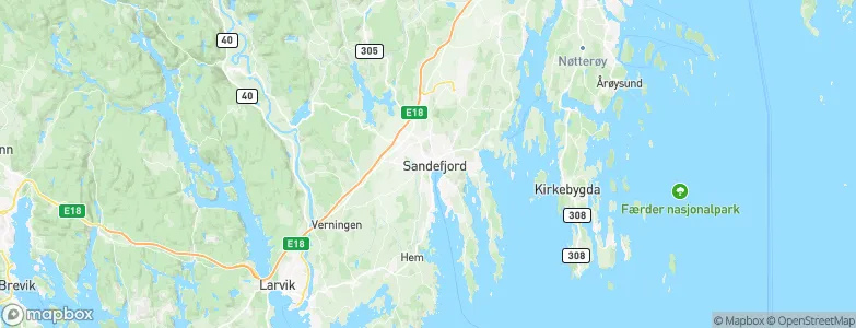 Sandefjord, Norway Map