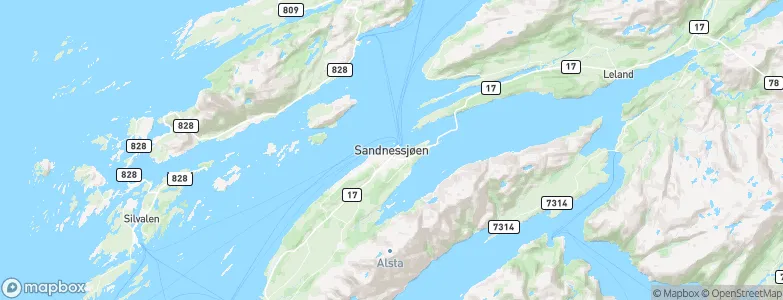 Sandnessjøen, Norway Map